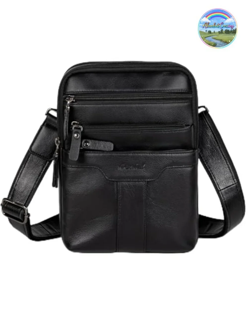 Genuine Leather Messenger Bag Small Sling Crossbody Shoulder Bag